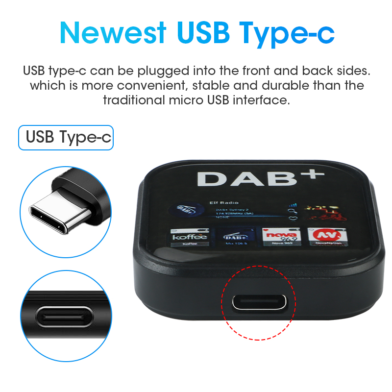 Srnubi DAB/DAB+ Antenna With USB Adapter Universal Android Car Radio GPS Stereo Receiver Europe DAB DAB+ Signal Head Unit Player