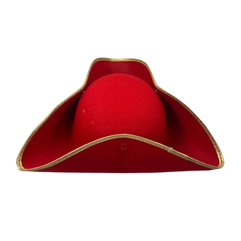 652F Lightweight Pirate Hat Colonial Tricorn Hat Fun Crazy Hat Carnivals Pirate Hat Carnivals Party Cute Hat for Adult