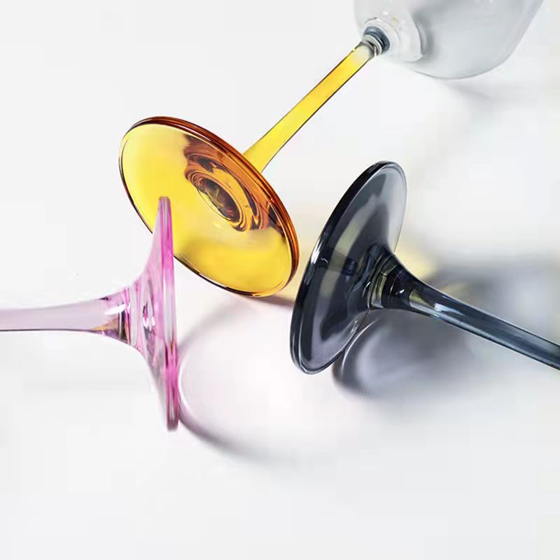 Vasos de cristal de Color rosa para cocina, Copa bonita, utensilios de cocina, champán, Burdeos, de boda, de amante de cumpleaños, 2 piezas