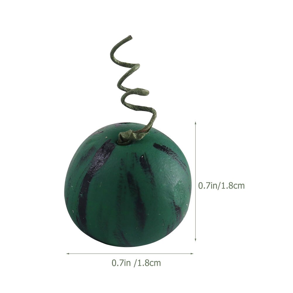 4pcs Simulated Mini Watermelon Model Mini Fruit Model Mini House Scene Decor