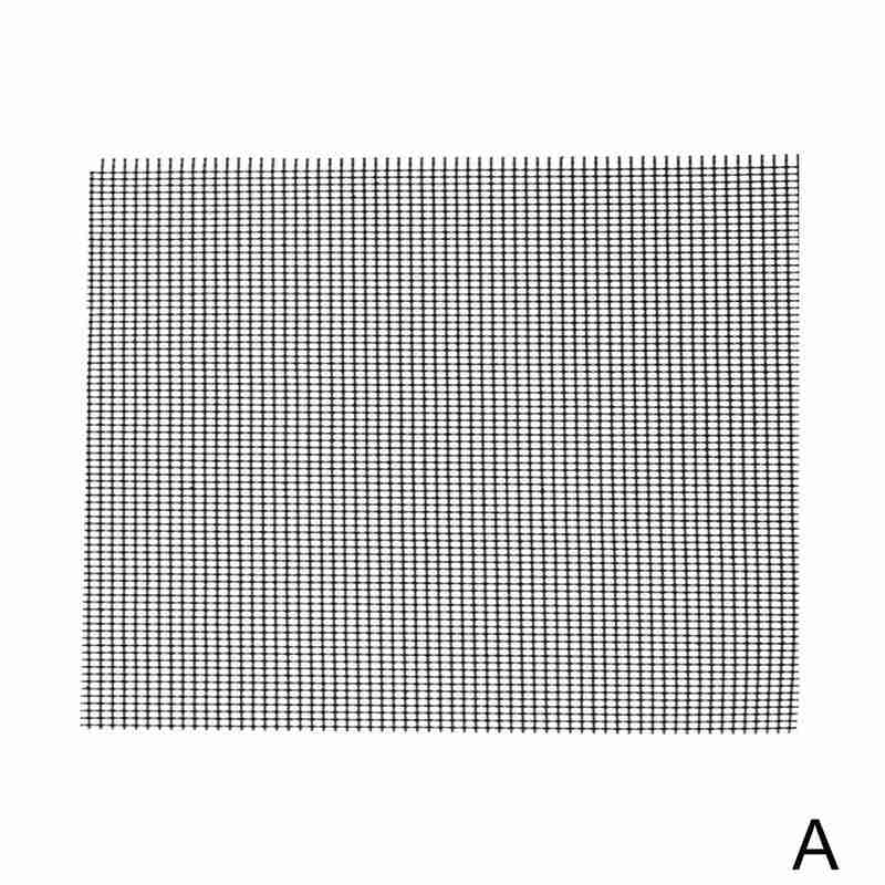 36*42cm Reusable Meshes Non-Stick BBQ Grill Mat Grill Mat Stick Non Mesh Cooking Liner Sheet P9T9: black