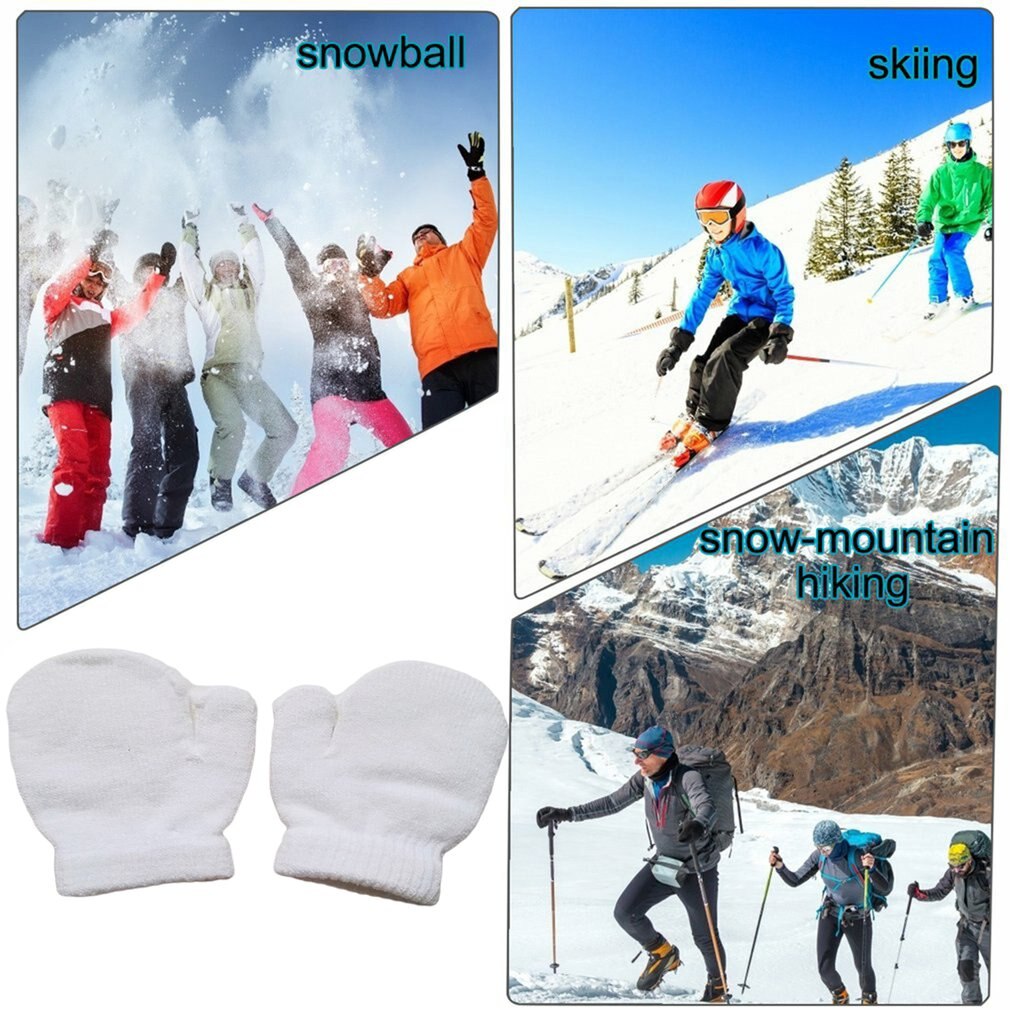 Guantes de invierno para niños, mitones de punto para recién nacidos, Niña y niño pequeño, guantes de invierno sólidos