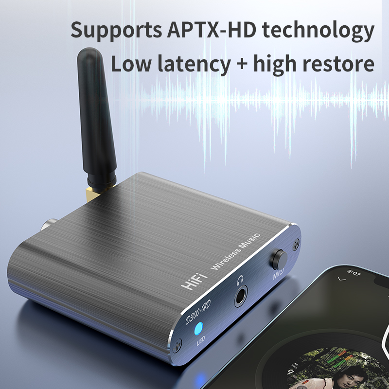 Qualcomm APTX-HD Bluetooth 5.2 Audio Ontvanger Hifi Stereo Muziek Cd Geluid 3.5Mm Aux Coaxiale Optische Vezel Wirelss Adapter