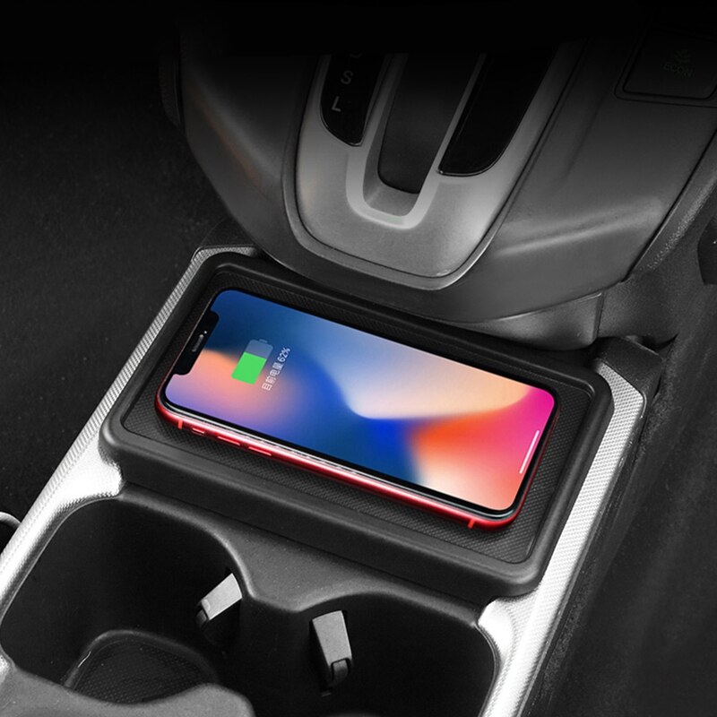 Universele 10W Qi Draadloze Oplader Auto Console Quick Draadloze Oplader Voor Honda Crv Voor Iphone 8 X Xs En Alle Qi-Enable