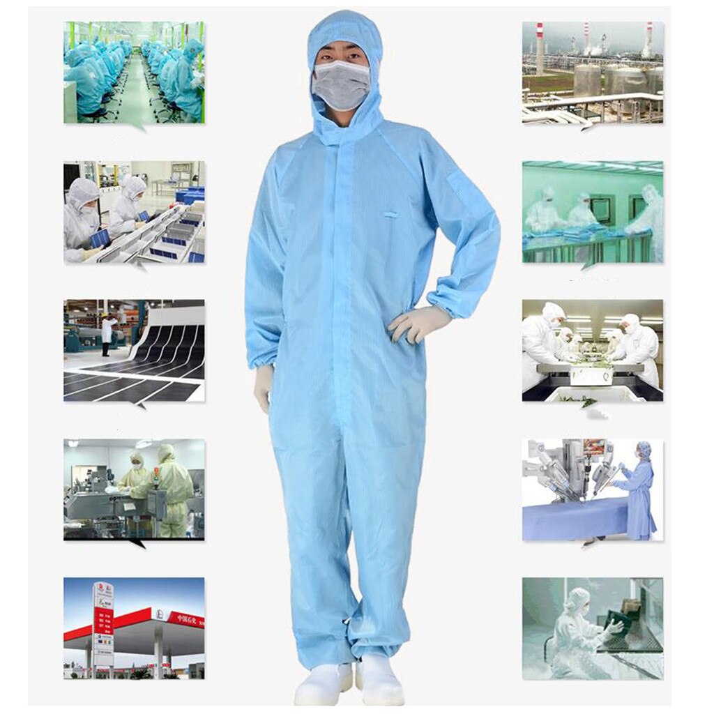 Disposable Protection Gown Dust Spray Suit Siamese Non-woven Dust-proof Anti Splash Clothing Safely Clothes In Stock#E30
