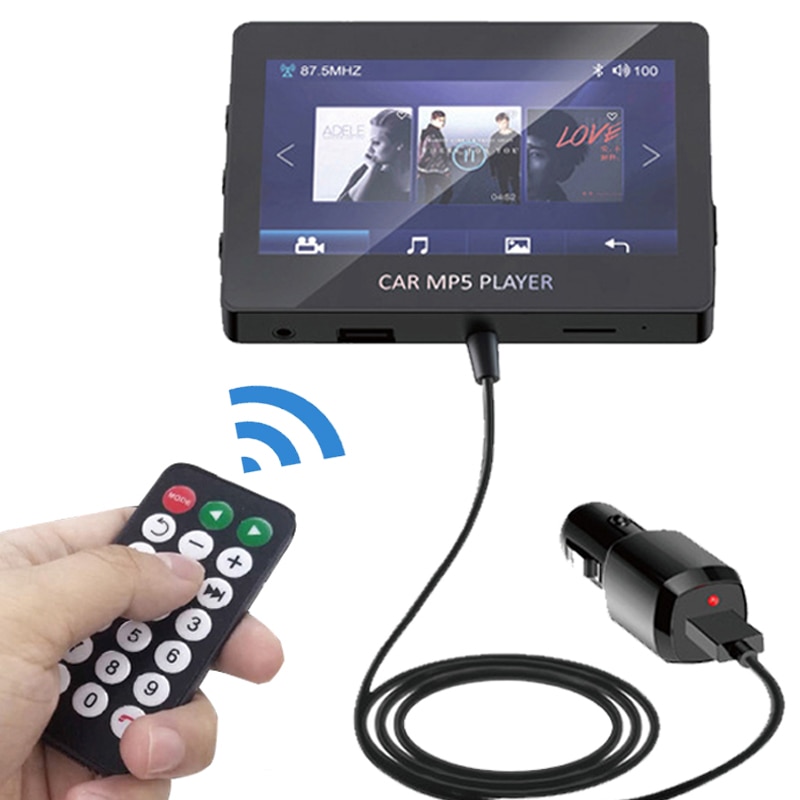 Reproductor multimedia MP5 con Bluetooth para coche, transmisor FM, compatible con disco TF U, reproductor de música con control remoto, 5,0