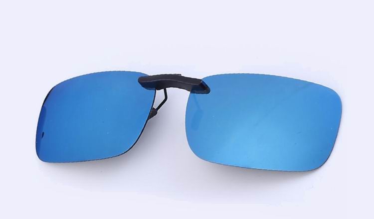 Leichter Leichter! 95% licht Durchlässigkeit PC Sonnenbrille mit TR90 Clip Anti-Uv Polarisierte Zugabe auf Nearsightness Myopie Gläser: ice blue