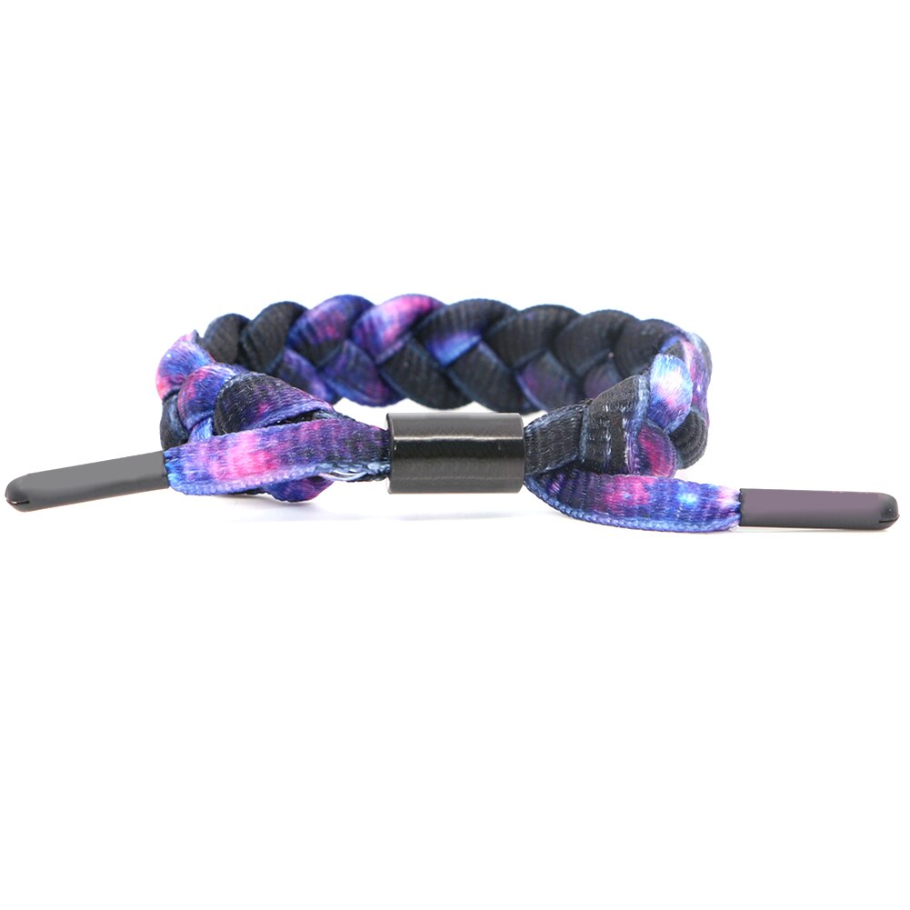 Casual Vrouwen Schoenveters Geweven Armband Temperament Polsband Eenvoudige Armband: Purple