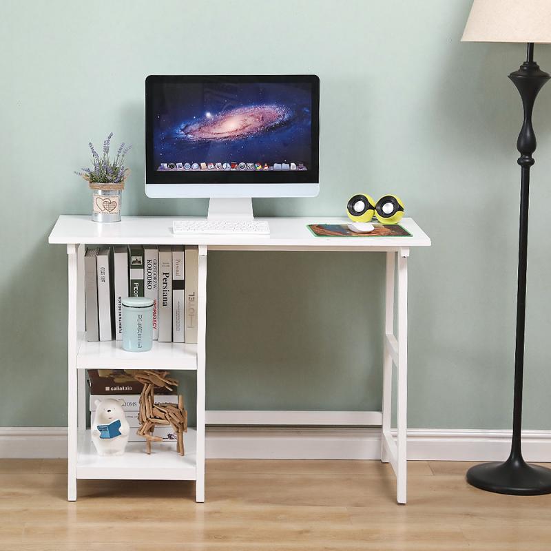 112*50*76cm Workbench 2 Shelves Computer Desk Laptop Writing Table Study Desk Office Furniture Laptop Workstation Home