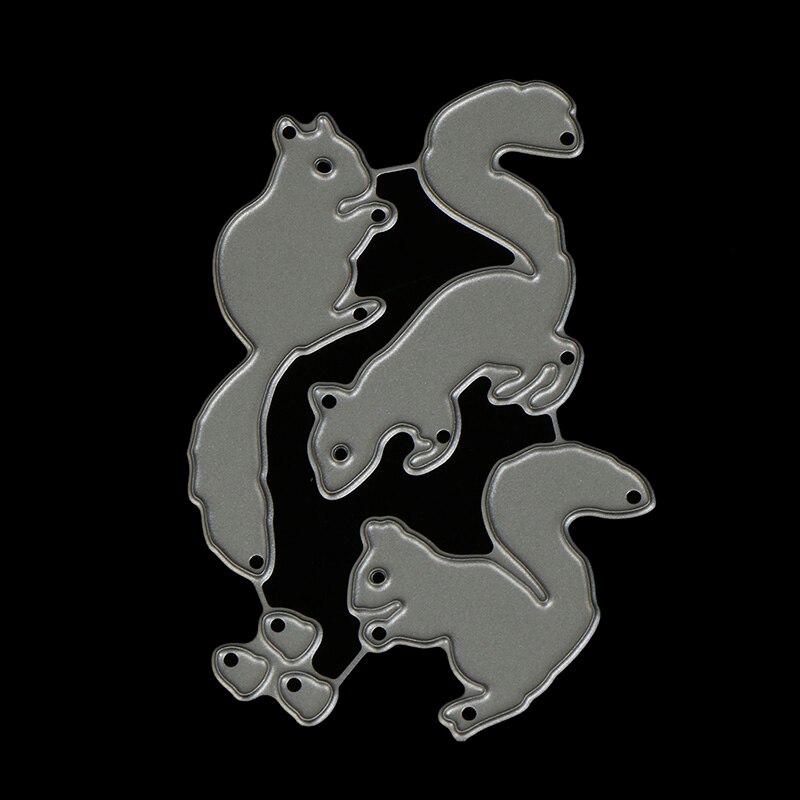 62 x 43mm sjove egern dyr fremstilling scrapbog lykønskningskort blonder hule metal skære matricer stencilramme prægning skabelon diy