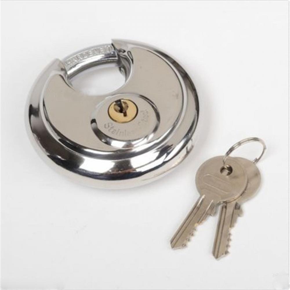 70mm Stainless Steel Round Padlock With Shielded Shackle – Heavy Duty Trailer Lock
