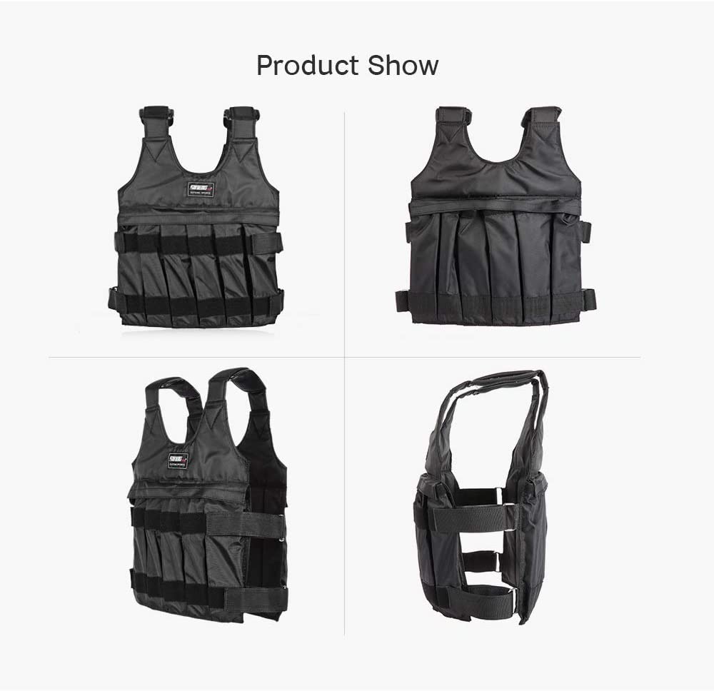 Weighted Vest Max Loading 20/50kg Adjustable Weighted Vest Weight Jacket Exercise Fitness Boxing Training Waistcoat Invisible