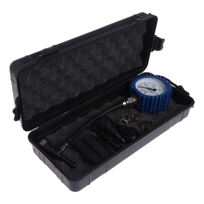 0-1MPA Motorcycle Car Fuel Pressure Gauge Car Gasoline Pressure Gauge Meter Tester Tool With 7.89 And 9.49mm Connector