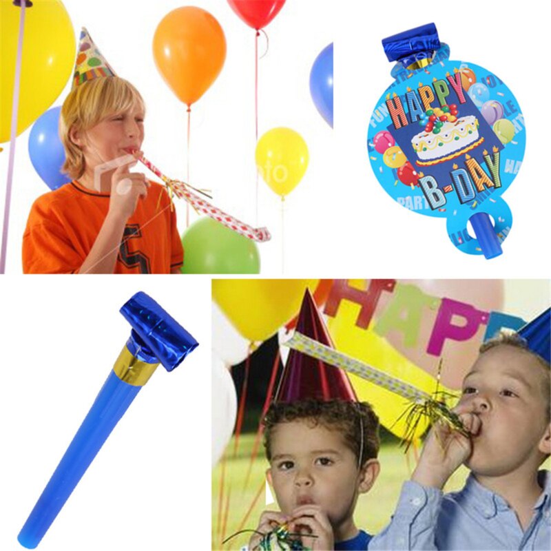 6 Stks/set Kinderen Blazen Draak Blowout Kids Fun Speelgoed Kleurrijke Fluitjes Kids Baby Verjaardag Speelgoed