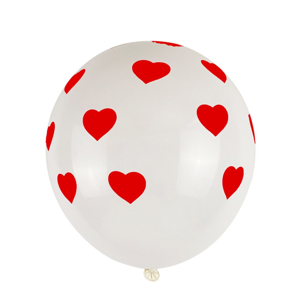 100Pcs Printed Balloons Unique Romantic Decorative Balloons Love Heart Balloons for Wedding Party Valentine's Day