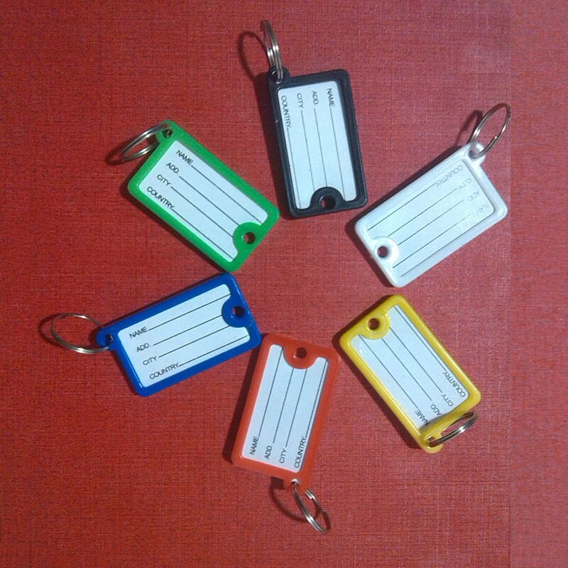 50 x plastic key tag identification tag