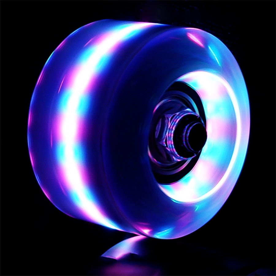 Ruedas de patín con iluminación LED , con 608 rodamientos, neumáticos de patinaje Quad de 58mm, 82a, para interiores y exteriores, de doble línea