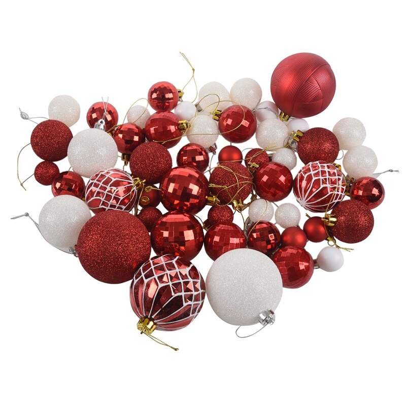 50 Pcs Hristmas Boom Decor Bal Ornamenten Onbreekbaar Thuis Kerstversiering Boom Ballen: Fluorescence Yellow