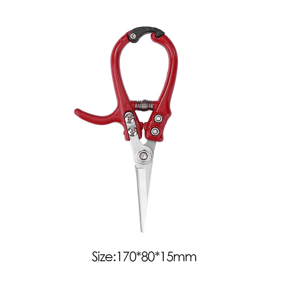 Multi-function Garden Scissors with Safety Buckle Labor-saving Stainless Steel Spring Gardening Pruning Shear Plant Cutter