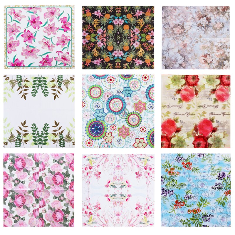 Vintage Papier Servetten 33*33, Elegante Servetten, Coral Herten, Vogel, Bloem, Vlinder, decoupage, Bruiloft, Verjaardag, Partij Servetten