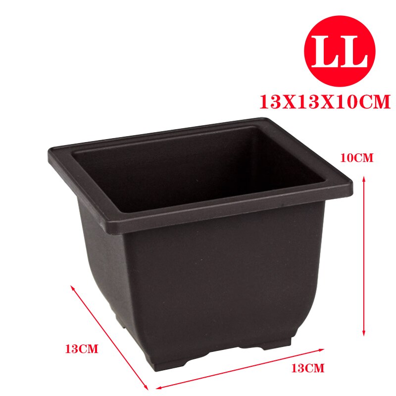 Imitatie Plastic Bloempot Balkon Vierkante Bloem Bonsai Kom Kwekerij Wastafel Potten En Plantenbakken Rechthoek Bloem Potten Lade Bodem: LL