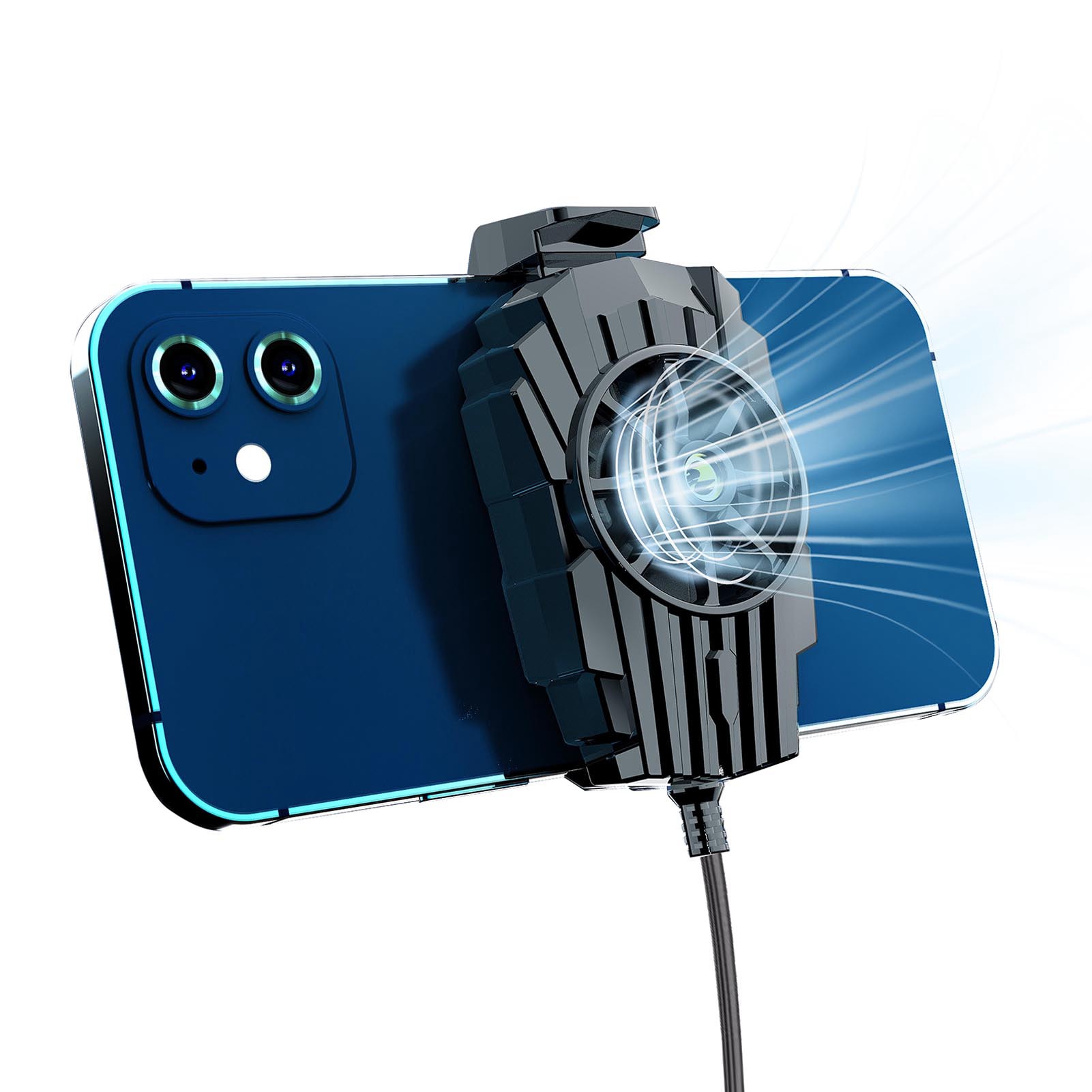 Ventilateur de refroidissement universel pour téléphone portable, système de refroidissement USB, dissipateur de chaleur, support de radiateur pour iPhone 12 Pro Max