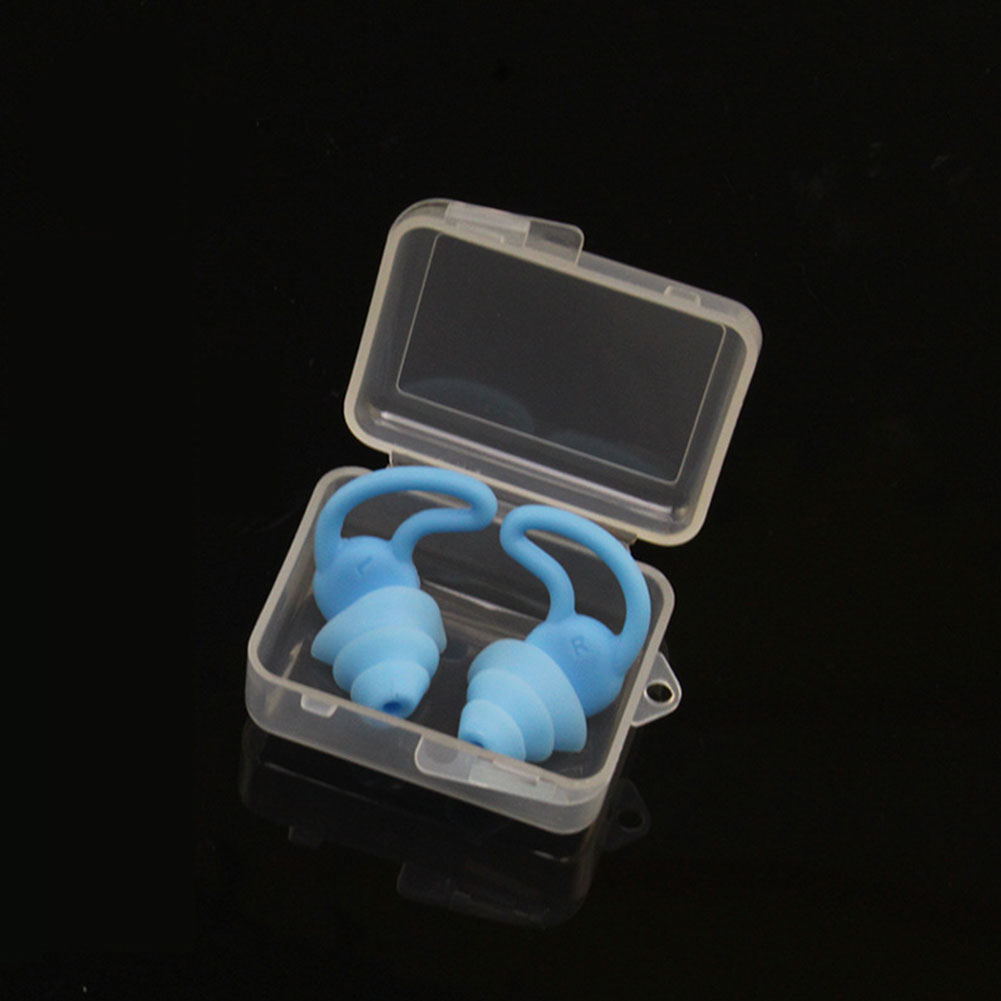 Soft Silicone Anti Noise Ear Plugs Sound Insulation Hear Protect Earplugs for Travel Swimming Sleep Noise Reduction Earplug: 02 Blue