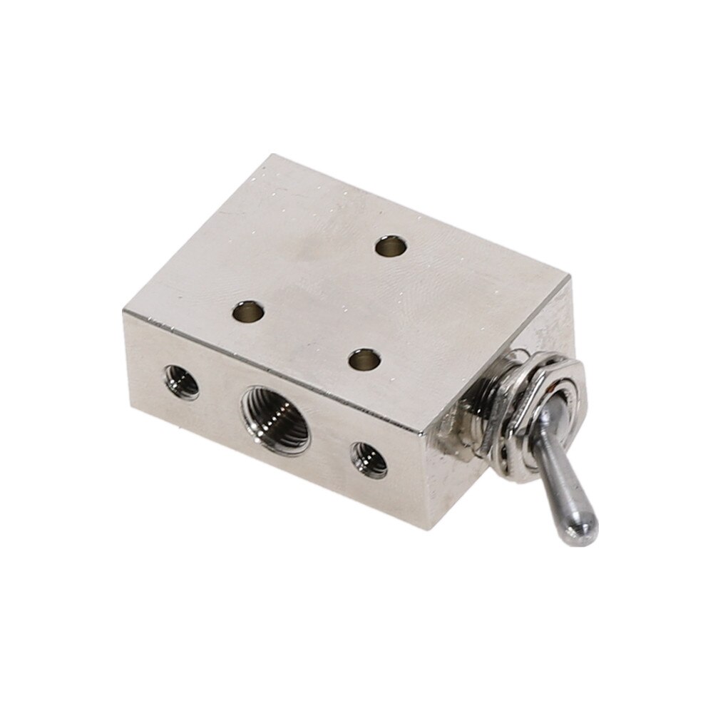 Silber Tonne 1/8 "BSP Luft Pneumatische 2 Position 5 Weg Umschalten Abgeschaltet Schalter Knopf Hand Mechanische Ventil HL2501-V TAC2-41V
