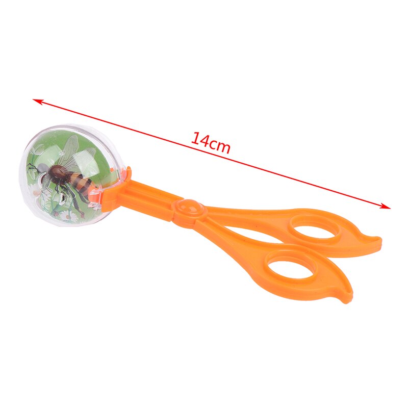 Portable Nature Exploration Bug Insect Catcher Scissors Tongs Clamp Kids Toy Biology Cleaning Tool Scissor Clamp Tweezers: Orange