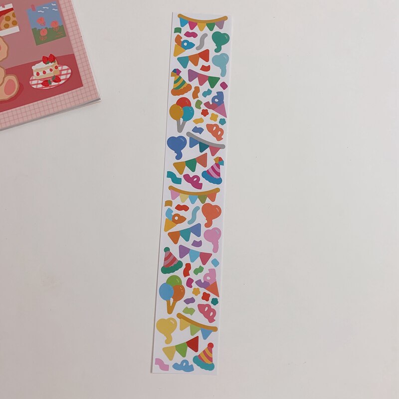 Pegatinas de cinta coloridas y creativas, bricolaje, álbum de recortes, diario, feliz plan, para teléfono móvil, pegatinas decorativas: E 1sheet 1bag