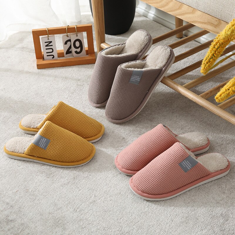 Xiaomi Cotton Slippers Couple Winter Warm Slippers Male Home Indoor Non-slip Platform Slippers for Women Men