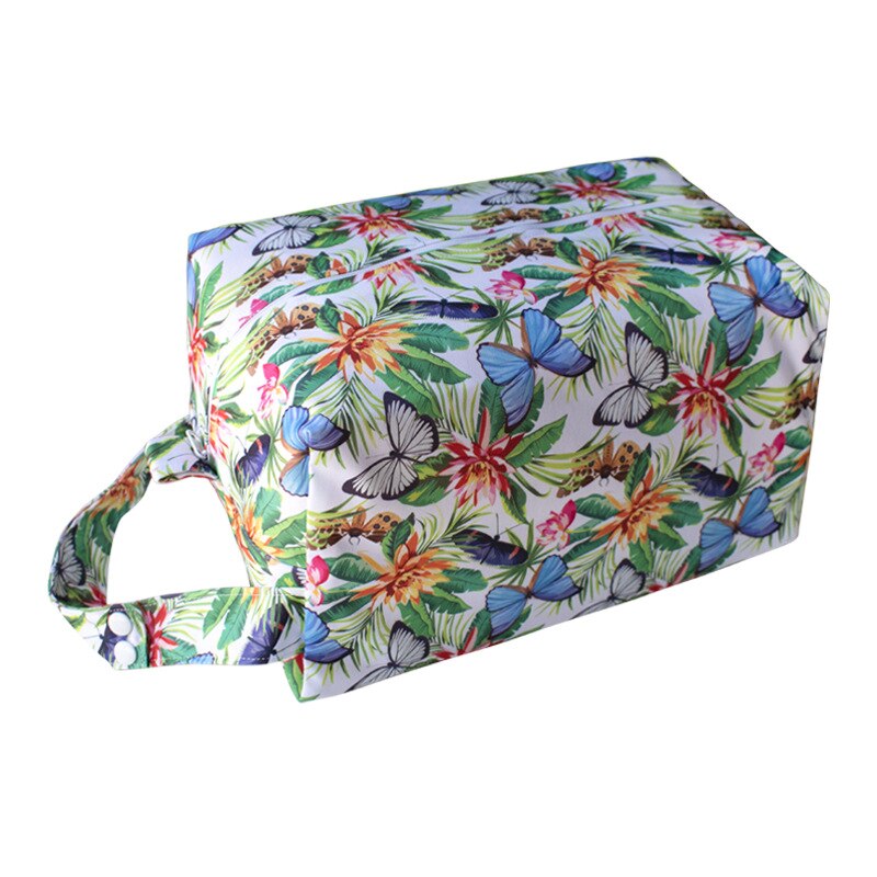 Wasserdicht Wiederverwendbare 3D nass Tasche Gedruckt Tasche Windel Tasche Große Kapazität Windel Tasche Kinderwagen Taschen PUL Windel Lagerung Tasche: 09