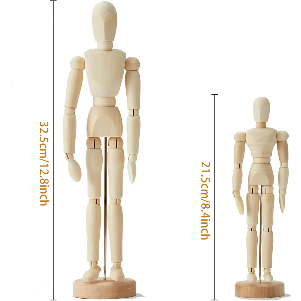 8/12 ''Artystyczny drewniany manekin z przegubami Idealny robić dekoracji wnętrz / rysowania ludzkiej postaci