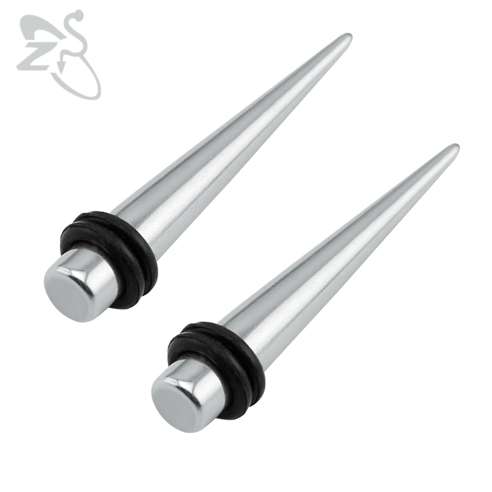 1 Pair Style Unisex Stainless Steel Flesh Tunnels Taper Plug Earrings Ear Stretching Ear Expander Gauge Body Jewelry