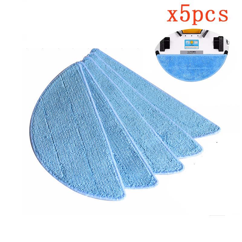 10 * paño de mopa + 10 * accesorios de pasta mágica para Ilife V50 V55 V5 V5s V5s pro V3 V3s pro x5 ILIFE V7, piezas de Robot aspirador