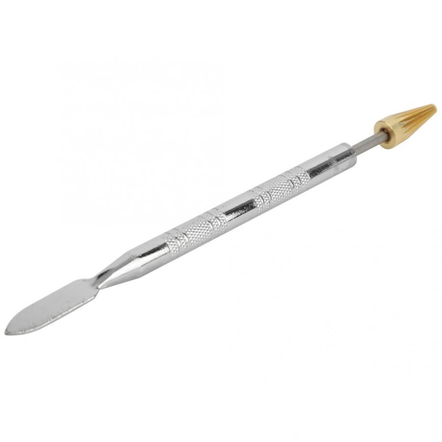Herramienta perforadora de cuero para perforar, doble uso, punta de latón, punta de aceite, DIY, perforadora hecha a mano, herramientas artesanales de cuero DIY: Dorado