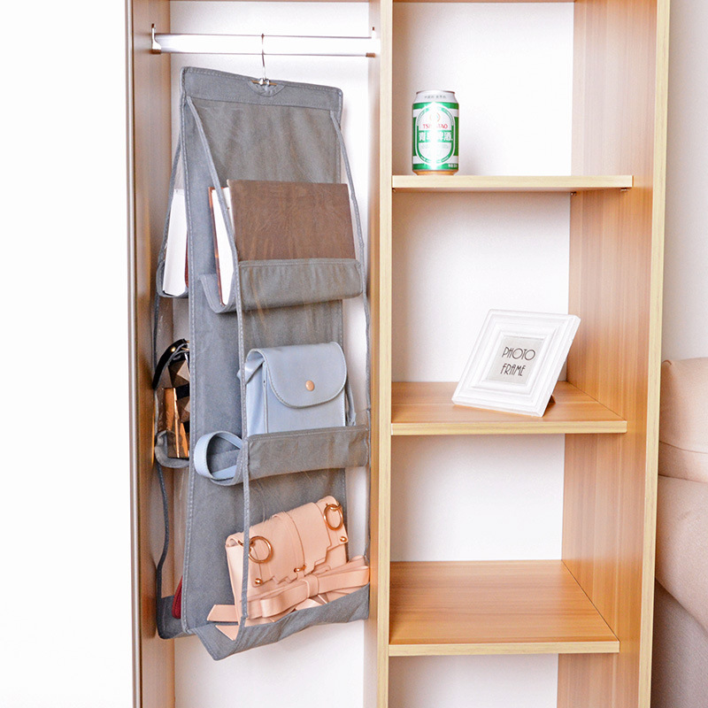 Handtaschen-Organizer zum Aufhängen, Geldbörsen-Organizer für Schrank-Organizer, Taschenaufbewahrung, Kleiderbügel, Oxford-Stoff, Schranktaschen-Organizer