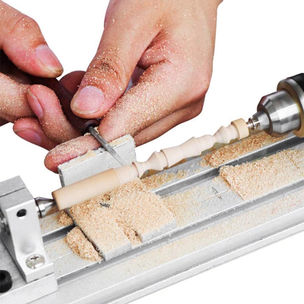 Mini Wood Lathe Machine Tools Lathe Standard Set DIY Woodworking Buddha Pearl Grinding Polishing Beads Drill Rotary Machine Tool