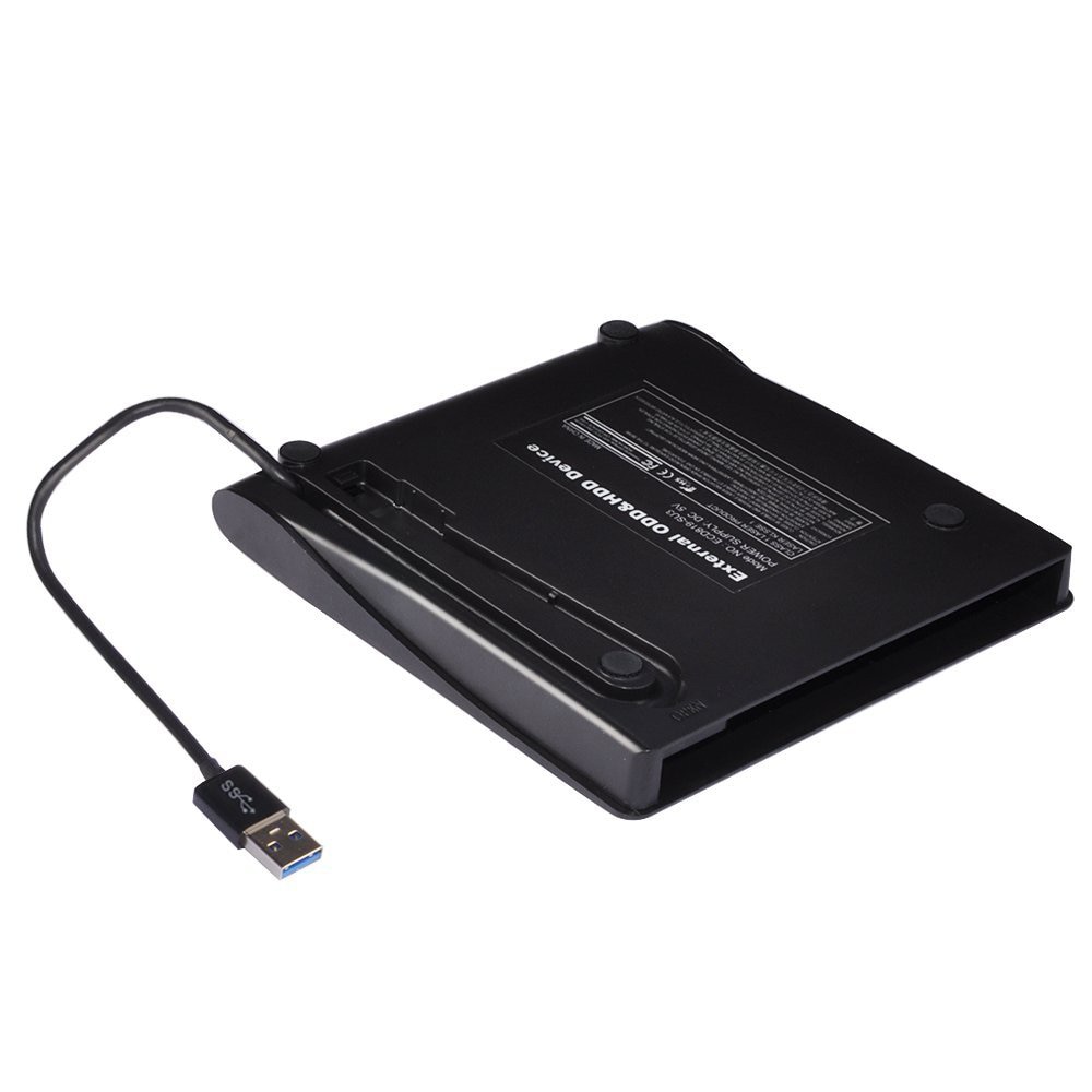 Caja externa Blu-Ray para DVD/CD-ROM, caja externa para ordenador portátil, PC de escritorio, unidad de disco óptico, SATA, color negro, 9,0/9,5mm, USB 3,0