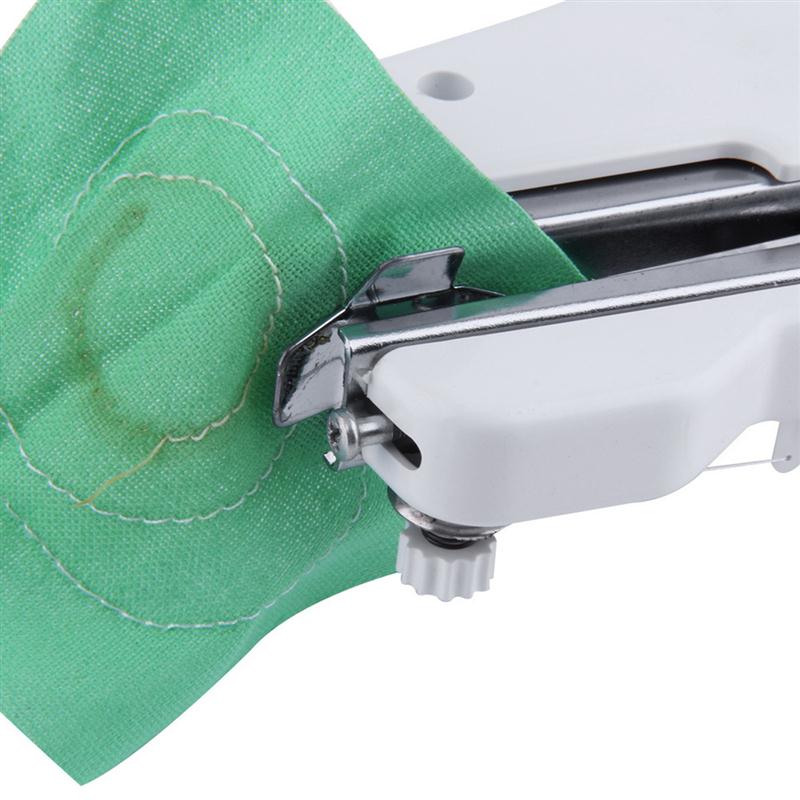 Portable Behandeld Naaimachine Handy Handheld Stitch Naaimachine (Wit)