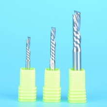 Fraises en carbure en spirale pour routeur CNC, 1 pièce, 3.175/4/5/6mm, AAA haut et bas, 1 cannelure, fraises en carbure pour bois