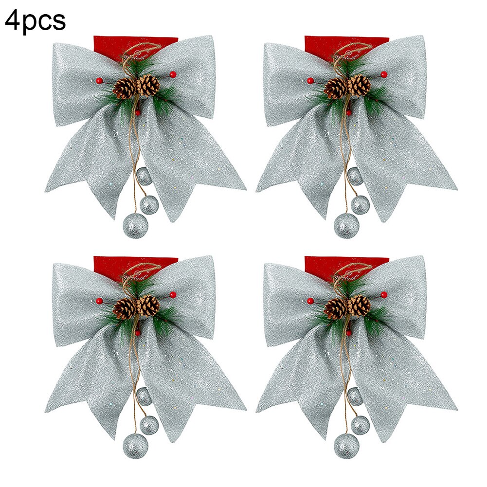 Christmas Bow Decorations Red Large Wreath Xmas Tree Embellishment Bow Tie for Wedding Festival Year Party: D3