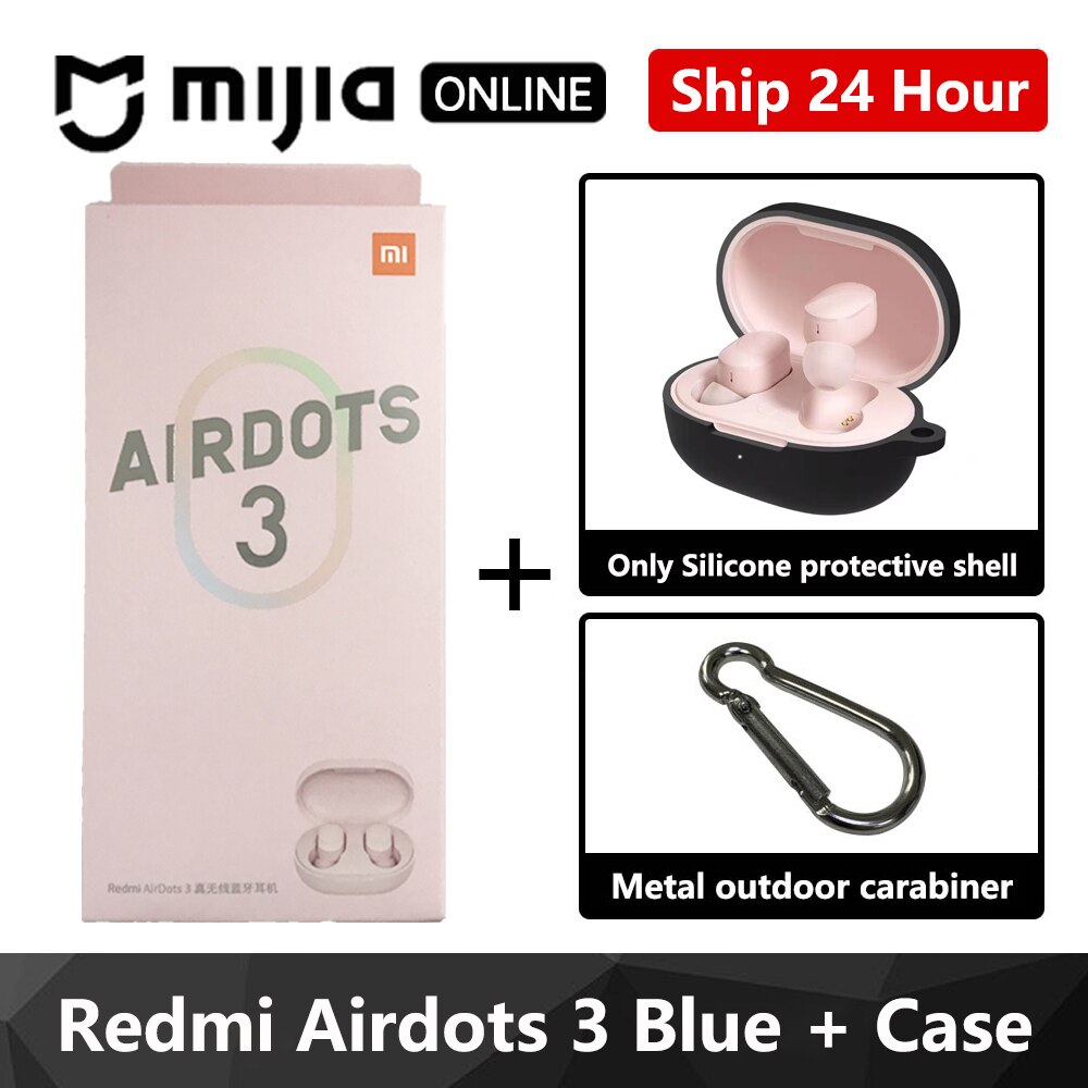 Xiaomi Redmi AirDots 3 Wireless Bluetooth 5,2 Schnelle Lade Kopfhörer Stereo Bass Mit Mic Freisprecheinrichtung Mi Earbuds Für iPhone: Pink add black