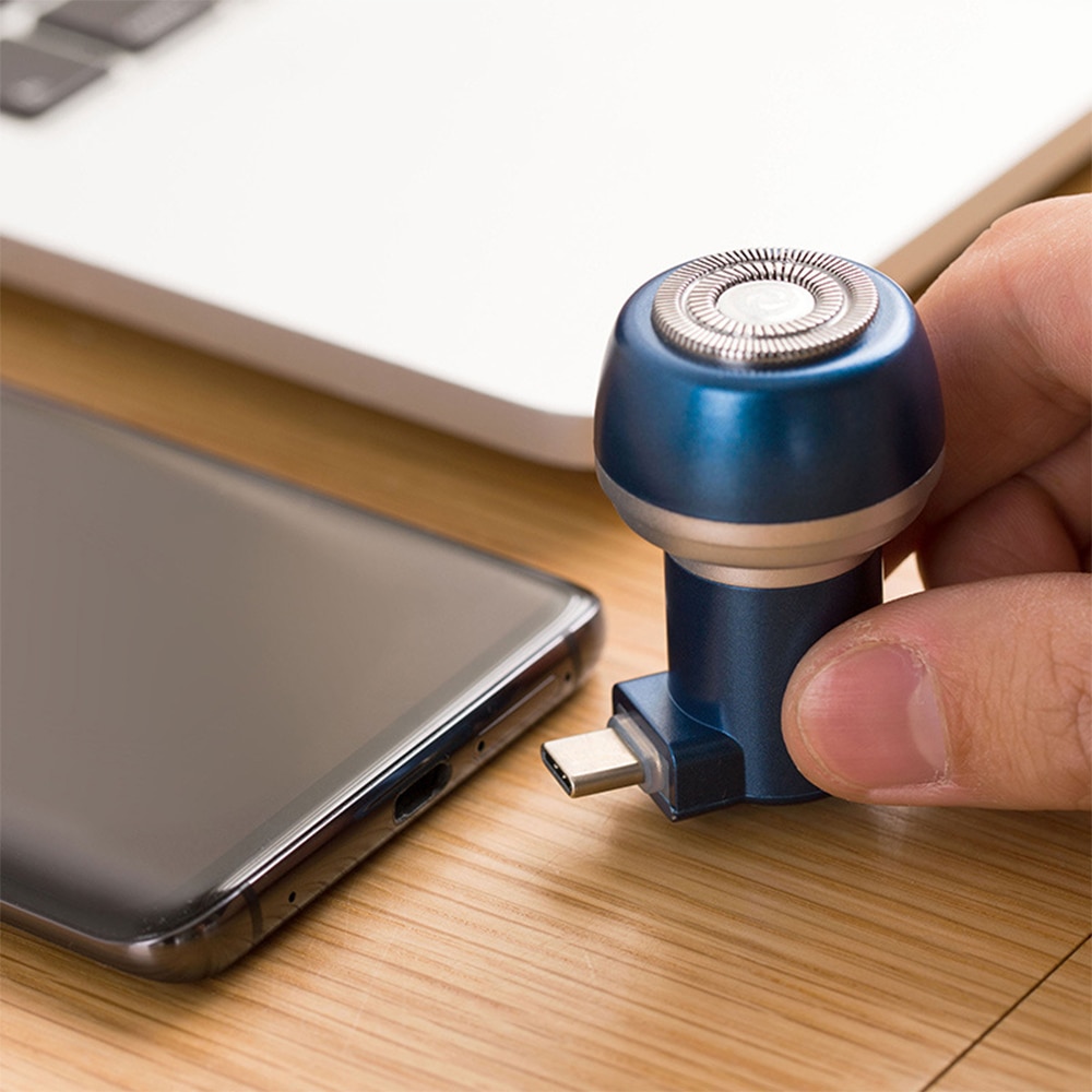 YMY Portable Magnetic Suction Phone Razor by USB Powered Electric Shaver Hair Remover Mini USB Gadgets