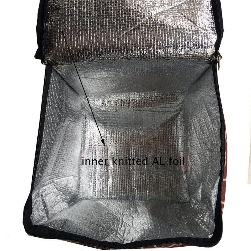 6 inch pizza bag outdoor take aways food container 29cm/38cm height thermal bag knitted AL foil