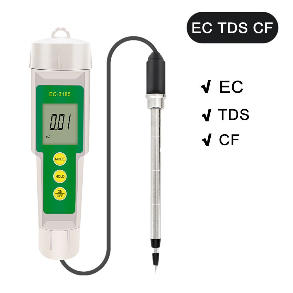 Medidor de Ph y humedad del suelo, medidor EC para el suelo, TDS CF, luz solar, humedad, jardín, Sensor de humedad del suelo opcional: EC TDS CF