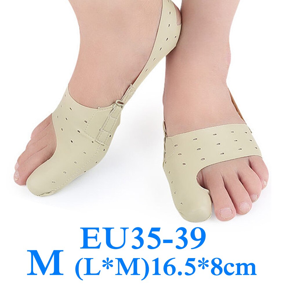 Palmilhas de correção dos dedos ortopédicos de couro eid para hallux valgus pé corrector joint pads sapatos almofada grande osso ortopédicos palmilha: M EU 36-39 / 1 piece