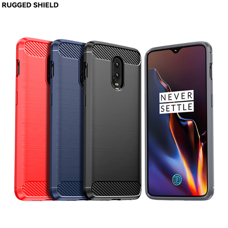 【Style fibre de carbone】 pour étui OnePlus 6 6T 7 7T 8 8T Pro, housse antichoc hybride en Silicone TPU, Coque arrière mate anti-rayures