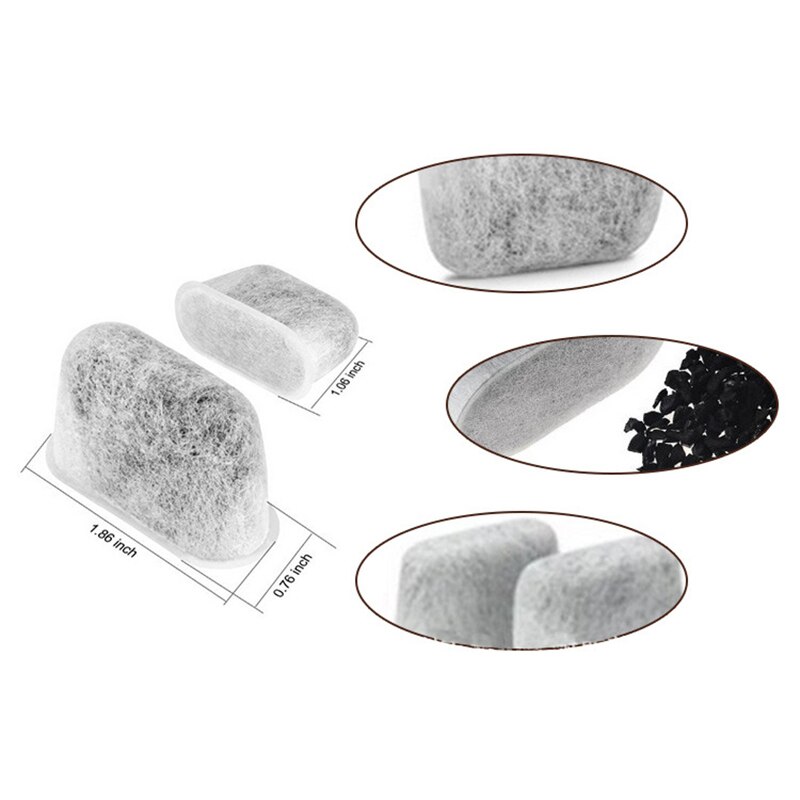 6Pc Carbon Filter Voor Water Distillateurs Hygiënische Cellofaan Verpakt Distilleerder Filters Activated Houtskool Html