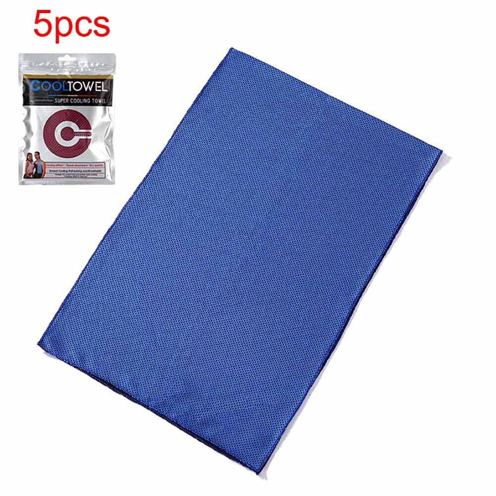 5Pcs Sneldrogende Mannen Vrouwen Sport Grote Handdoek Gym Yoga Running Strandlaken Voetbal Basketbal Vegen Zweet Handdoek 30X90CM: BL